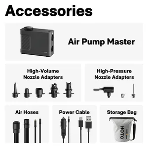 HOTO Air Blower - 150 PSI Power - 7,500mAh Battery - 9 Smart Modes - Air Charging and Deflating - LED Light