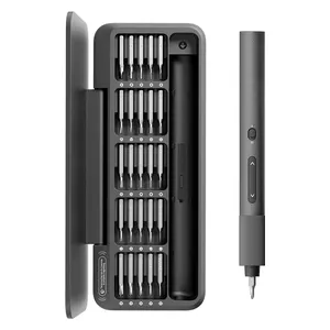 مفك براغي كهربائي دقيق هوتو ADV - أداة صغيرة الحجم وقابلة لإعادة الشحن مصممة لإصلاح الإلكترونيات - أوضاع كهربائية ويدوية لاستخدامات متعددة - رمادي