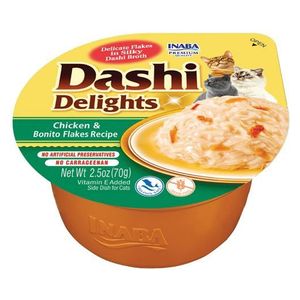  Inaba Dashi Delights Chicken & Bonito Flakes Recipe Cat Food - 70g 