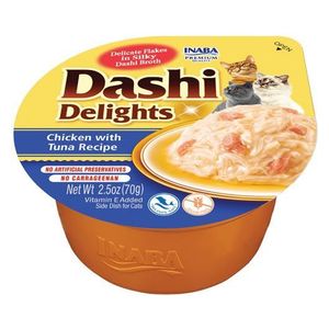 Inaba Dashi Delights Chicken with Tuna Recipe Wet Cat Food Topper - 70g 
