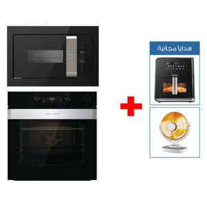  مايكرويف جورنجي حراري مع مشواة - 23 لتر - BM235ORAB - اسود + فرن داخلي كهربائي جورنجي - BSA6737ORAB - اسود + قلاية كهربائية + مدفأة كاربون 