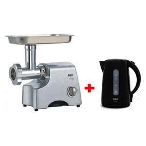 Fakir Torque Pro2000 - Meat Grinder - Silver + Fakir WK1000 - Kettle - Black