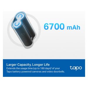  مجموعة بطاريات من تي بي لنك Tapo A100 - سعة 6700mAh - قابلة للشحن 
