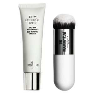  مستحلب بتغطية طبيعية للبشرة الفاتحة مع فرشاة ايسينشيال - دارك سكين A6 