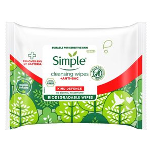  Simple Kind Defence Cleansing Wipes+ANTI-BAC 