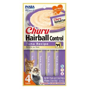  Inaba Churu Hairball Control Tuna Recipe Creamy Cat Treats - 56g 