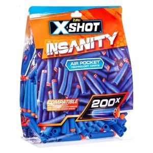  Zuru X-Shot Multicolored 200 Darts Pack Refil Insanity 