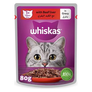 Whiskas Beef Liver in Gravy Cat Food - 80 g