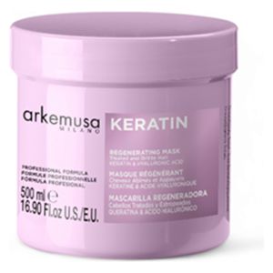  ARKEMUSA Keratin Regenerating Mask strengthens thickens and adds shine to damaged and dry hair, 500 ml 