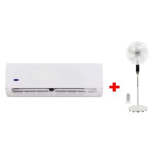 سبلت كارير جداري - 1.5 طن - QHG018HN - ابيض + مروحة ديلمونتي عمودية - DL280 - ابيض 
