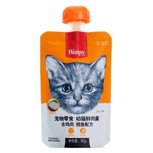  وانبي وجبة خفيفة للقطط بالدجاج وسمك القد - 90 غم 