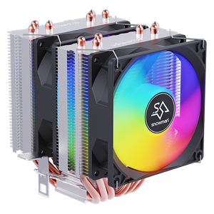  مبرد هوائي إكس دي كوليكشن mx43 - ثلاث مراوح وسرعة 900-1400RPM - 4 أنابيب نحاسية للتلامس المباشر - متوافق مع AMD/Intel 