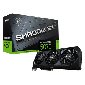MSI G5070-12S3C - GeForce RTX 5070 12G Shadow 3X OC - Graphics Card - 12GB GDDR7 - NVIDIA Blackwell - Black
