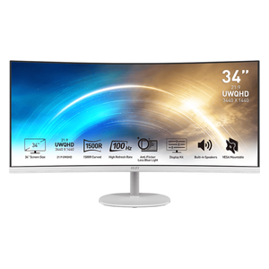 MSI 34-Inch 9S6-3PB2CT-009 - Curved Monitor - 100Hz - 1ms Response Time - UWQHD 3440×1440 - Gaming 
