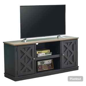 طاولة تلفاز خشبية فرست شاين - 55-65 انج - fts20324 - اسود