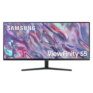  شاشة سامسونج 34 انج فئة ViewFinity S5 LS34C500 - 100 هيرتز - زمن الاستجابة 5 مللي ثانية - Ultra WQHD - 2K - أسود 