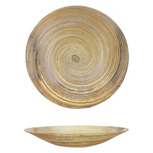 Gallery Home Swirl Glass Bowl - Gold - 40 cm