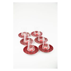 Gallery Home IST04 - 6 Pieces - Tea Glasses - Red