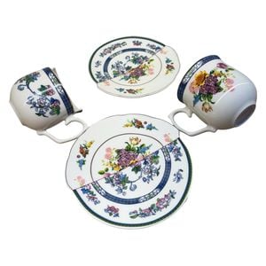  XD Collection Coffee Cup And Saucer, 6 Pieces - Multi Color 