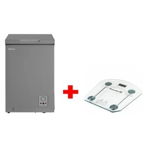  Hisense fc13dt4sat - 5ft - Chest Freezer - Silver + HAUSBERG HB-6001C - Personal Scale 