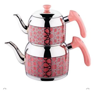  طقم ابريق شاي اوزكنت , 2 قطعة - k-393 - ستانلس ستيل 