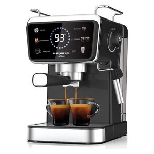  HAUSBERG HB-3730IN - Espresso Coffee Maker - Black Titanium 
