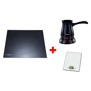  طباخ داخلي هاوسبيرغ كهربائي حثي - 4 مشاعل - HB-1537 - اسود + ماكنة صنع القهوة هاوسبيرغ - HB-3810NG - اسود + ميزان المطبخ هاوسبيرغ - HB-6011AB - ابيض 