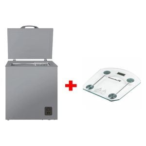  مجمدة افقية هايسنس - 5 قدم - FC-19DT4SAT - سلفر + ميزان شخصي هاوسبيرغ - HB-6001C 