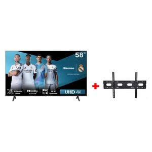  Hisense 58-Inch 58A61N - Smart - HD - LED - 2024 Model + ALNOUR MODEL 140 - TV Wall Mounted - Black 