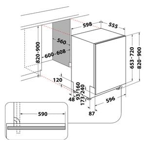 ويرل بول WIE 2B19 N UK- 13 طقم - غسالة أطباق - ابيض