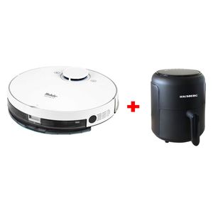  Fakir RS770 - Robot Vacuum Cleaner - White + HAUSBERG HB-2356 - AIR FRYER - Black 