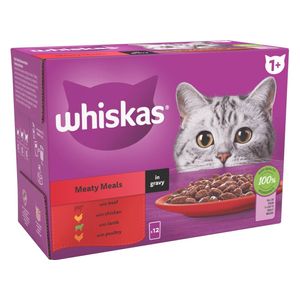 Whiskas Meaty meals in Gravy Cat Food - 12 Pieces