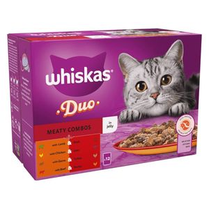  ويسكاس طعام للقطط مجموعات اللحوم - 12 قطعة 