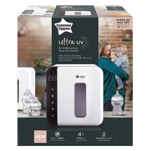  Tommee Tippee Ultraviolet Steriliser for Baby Bottles, 3 in 1 – Sterilise, Dry and Store 