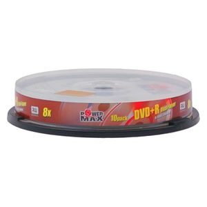 اقراص باور ماكس 10 قطعة DVD+R/DL/8X/10/CAKE BOX