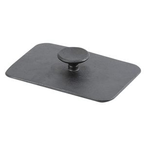 Pearl Metal HB-5497 - Iron Casting Square Meat Press 18 x 12.5cm - Black