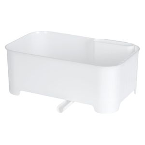  سلة تصريف أطباق مع صينية بيرل ميتل - HB-6827 - ابيض 