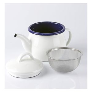 Pearl Metal HB-4414 - Teapot with Strainer, 580ml - White