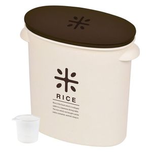  Pearl Metal HB-2168 - Rice Stocker with Measuring Cup 5kg - Brown 