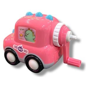  A manual sharpener in the shape of a cartoon car in multiple - Pink 