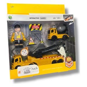  سيت ثلاث قطع انشائي اصفر اللون بلاستيك 