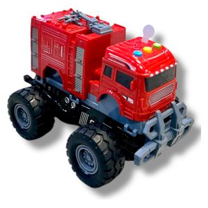 Kids Toy car large friction hand-pulled fire engine model - Red