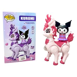  لعبة الاصوات الاستعراضية شخصية كورومي مع حصان متحرك بطارية 