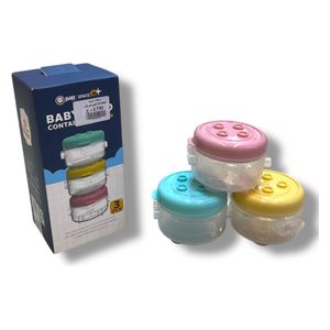  حافظة طعام صغيرة جدا ثلاث قطع بلاستيك 