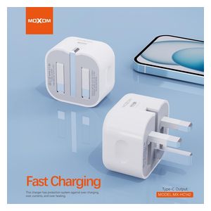  Moxom HC142 - Wall Charger - 20W - 1Port - White 