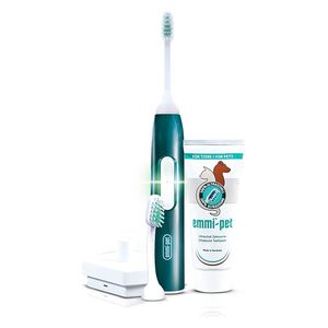  Emmi-Pet Ultrasonic Toothbrush Set For Dogs and Cats - Green 