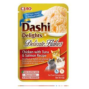  Inaba Ciao Dashi Delights Chicken with Tuna and Salmon Complementary Wet Cat Food - 40g 