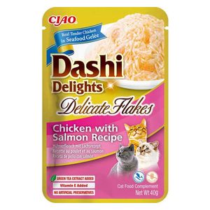  Inaba Dashi Delights Chicken with Salmon Recipe Complementary Wet Cat Food - 40g 
