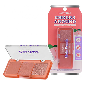  CATHY DOLL Cheers Around Trio Eye Palette, 03 Hola Peach 