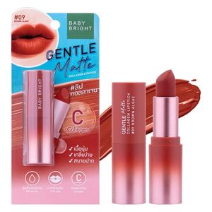  Baby Bright Gentle Matte Collagen Lipstick, 09 brown algae 